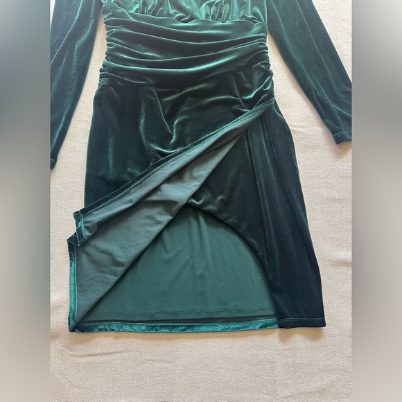 Ralph Lauren Green Velvet Cocktail Dress New - Picture 4 of 8